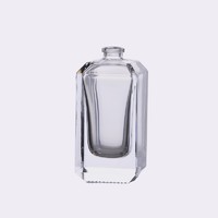 square empty glass perfume bottles