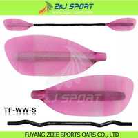 more images of Pink Transparent Fiberglass Whitewater Paddle