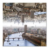 Canvas Print Double Landscape of London 32 x 32 Inch