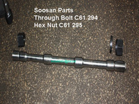 more images of Soosan Parts Through Bolt C61 294 Hex Nut C61 295 Brand New