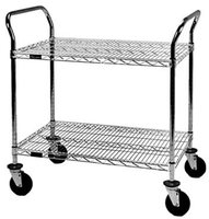 Wire shelving cart ideal for goods transport and storage