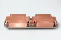 Copper zipper fin cooling heat sink