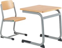 Modern School Furniture Student Single Desk and Chair Set