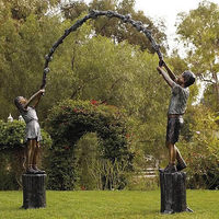 more images of bronze children sculpture of children playing