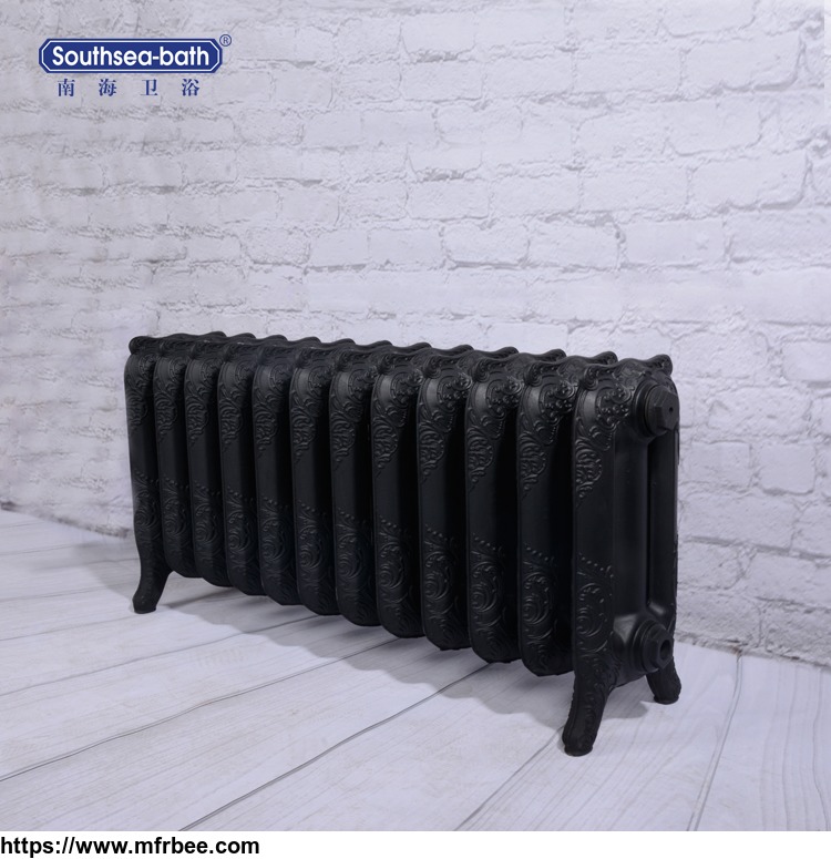 three_column_decorative_antique_cast_iron_radiator