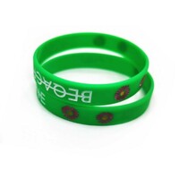 more images of Green Rubber Bracelets/Silicone Wristbands Bulk