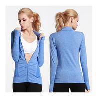 more images of Women Sweat Shirts Workout Running Yoga Slim Zipper with Two Side Pocket Jacket