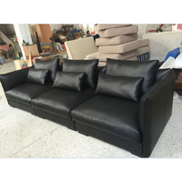 more images of Morden design three seat sofa solid wood frame living room sofa full real leather sofa
