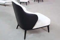 Minotti same design leisure chair full fabric leisure chair solid ash wood easy chair