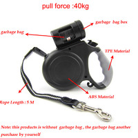 more images of ECO-friendly Nylon material 5 M length Pet dog Retractable Leash rope machine with rubbish box