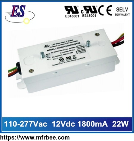 22w_constant_voltage_led_driver_with_1_10v_dimmable_metal_case