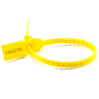 Plastic Security Seals Zipper Ties Tamper Proof Locking Tag Numberd (SL-07F Yellow)