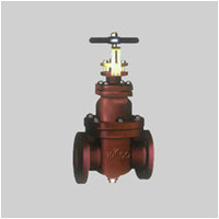 JIS F7363/64 cast iron 5K/10K gate valve NRS solid wedge disc flanged ends