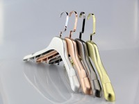 more images of Colorful Metallic wide plastic clothing hanger