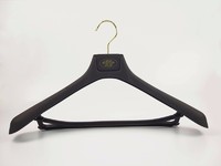 brown rubberized plastic suits hanger with pants bar