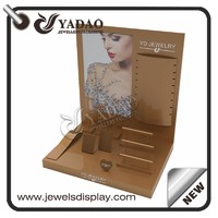customize lacquer wooden jewelry display set design for jewelry counter