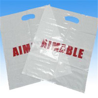 more images of Customized strong strength LDPE die cut handle flat shopping bags