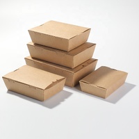 more images of Wholesale disposable takeout food packaging kraft paper lunch box
