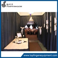 Wedding Adjustable Backdrop Photo Exhibition Event Black Trade Show Booth Pipe And Drape