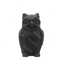 more images of Puindo Customized Black Christmas Owl Statue H1 Xmas Ornament Home Decoration Holiday gift