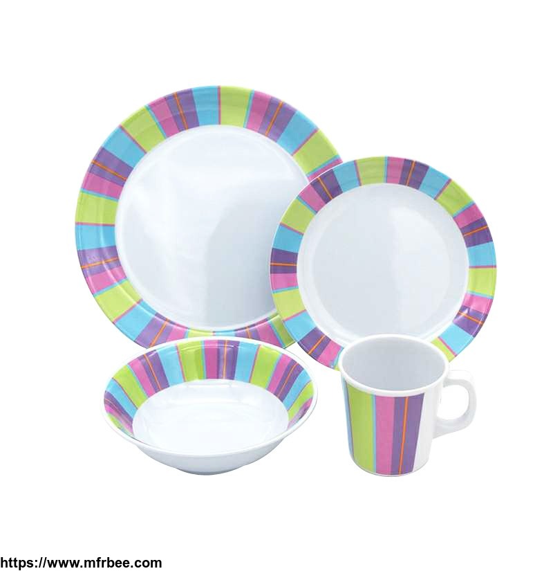 72pcs_france_nontoxic_plastic_dinner_ware_melamine_party_table_set_16pcs_with_plates_and_mug
