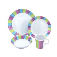 72pcs france nontoxic plastic dinner ware melamine party table set 16pcs with plates and mug