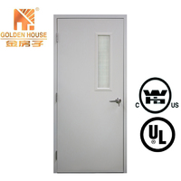 WH UL fire rated steel door with vision panic bar
