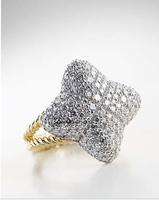 David Yurman Jewelry Pave Quatrefoil Ring