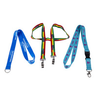 Printed Polyester Lanyards Attached on Card Holders and Card Pouches for Displaying Id Cards