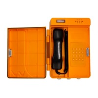 Plastic waterproof dustproof telephone adjustable to wall with protective cover industrial telephone-JWAT304