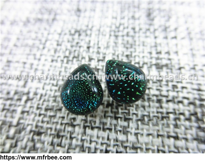 dichroic_glass_handmade_stud_earrings_drop_shaped
