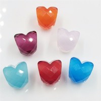 Faceted Glass Beads Fit for DIY Charm Shape Of Love