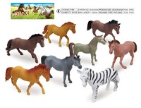 6pcs plastic horse farm animal toy set ,PVC farm animal toy set,animal toy