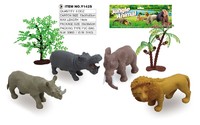 Eco-friendly different kinds 2.5 inch pvc mini zoo animal toy for kids