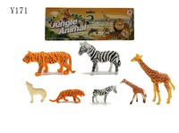 Plastic wild animal toy Zoo animal toy set