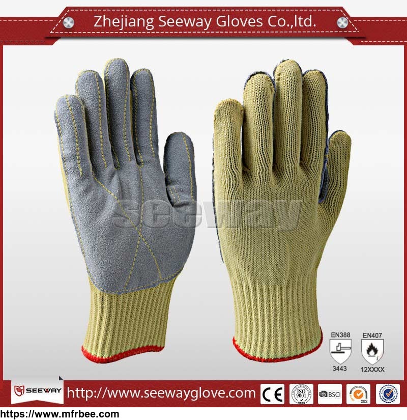 seeway_b506_comfortable_welding_work_gloves_with_cow_leather_on_palm