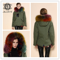 2015 newest design military parka, winter warm fur coat