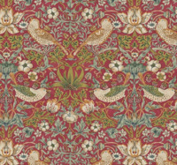 CLASSIC BIRDS RED Upholstery and Drapery Traditional Design
