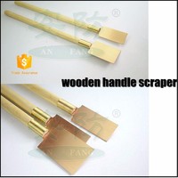 non sparking sparkproof scraper with wooden handle ,long handle brass material al-cu ,be-cu