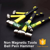 more images of non magnetic non sparking 304 stainless steel ball pein hammer 0.68kg with fiber handle