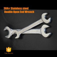 stainless steel double open end wrench 17*19mm 304# non magnetic tools