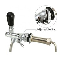 more images of Adjustable Flow Control 304 Stainless Steel Keg Beer Tower Tap Faucet