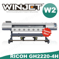 Winjet eco solvent printer with ricoh gh2220 printhead  eco solvent flatbed printer
