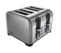 more images of Russell Hobbs 22400 Wide Slot Four Slice Toaster - Stainless Steel Silver 220 Volt NOT FOR USA