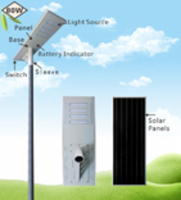 80W High Quality integrated Led Solar Street Light With Poleht
