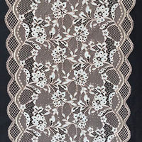 Swiss 22cm Width Elastic Lingerie  embroidery tulle Nylon Stretch Lace Trim Fabric
