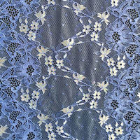 Hot sale cheap blue flower polyester knitted elegant 3d Elastic lace fabric