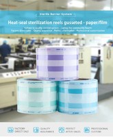 Heat-seal sterilization reels gusseted-paper/film