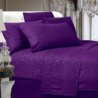 more images of 100% polyester microfiber solid embossed fitted sheet set bedding set