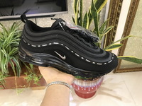 more images of Nike Air Max 97 x Kappa in black nike shoes with gold swoosh